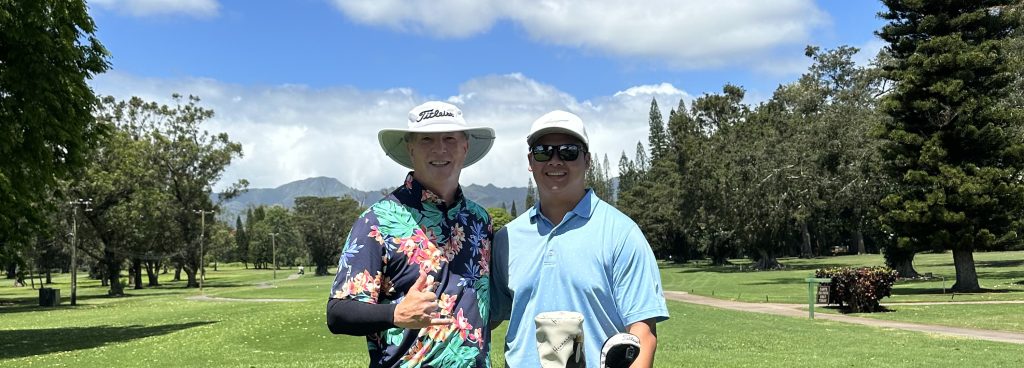Me wearing my aussie titleist golf hat