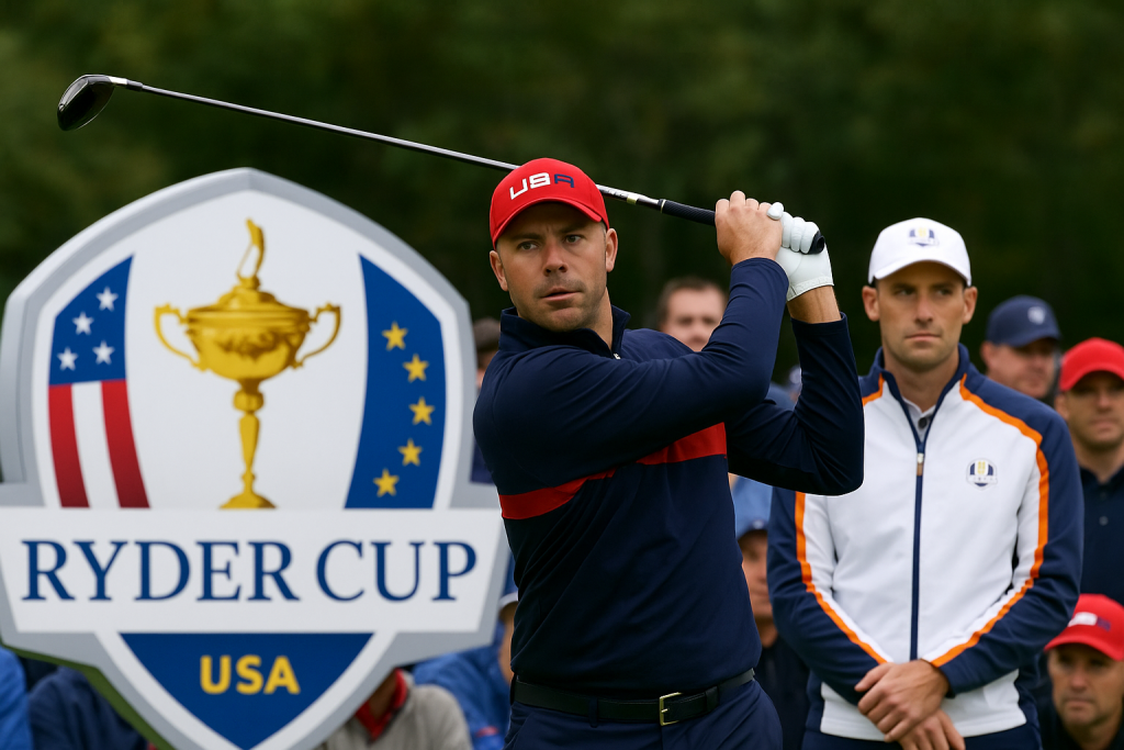 Ryder cup golfing swinging a golf club